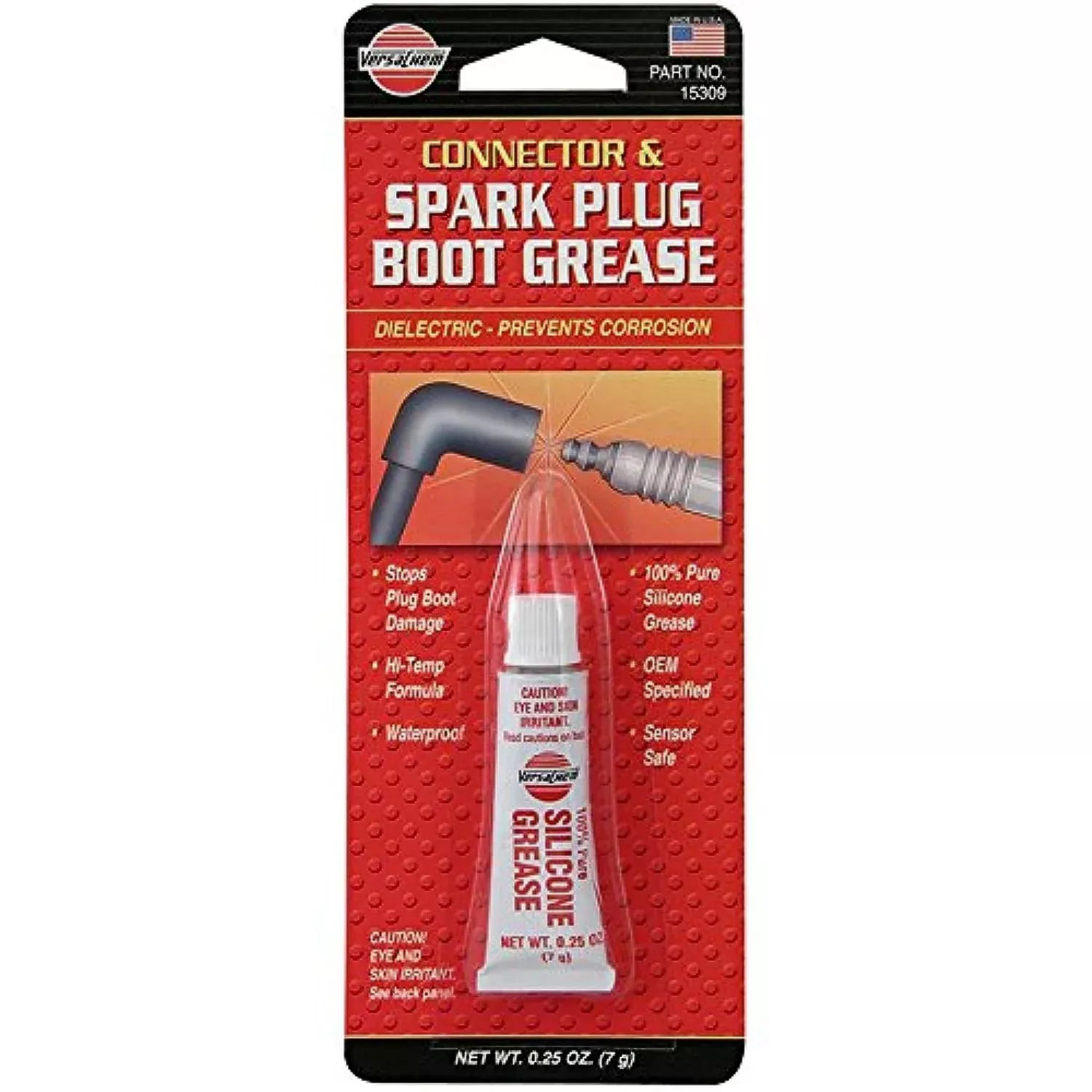 Versachem Dielectric Spark Plug Boot Grease, Silicone, 7 Grams, Model 15309