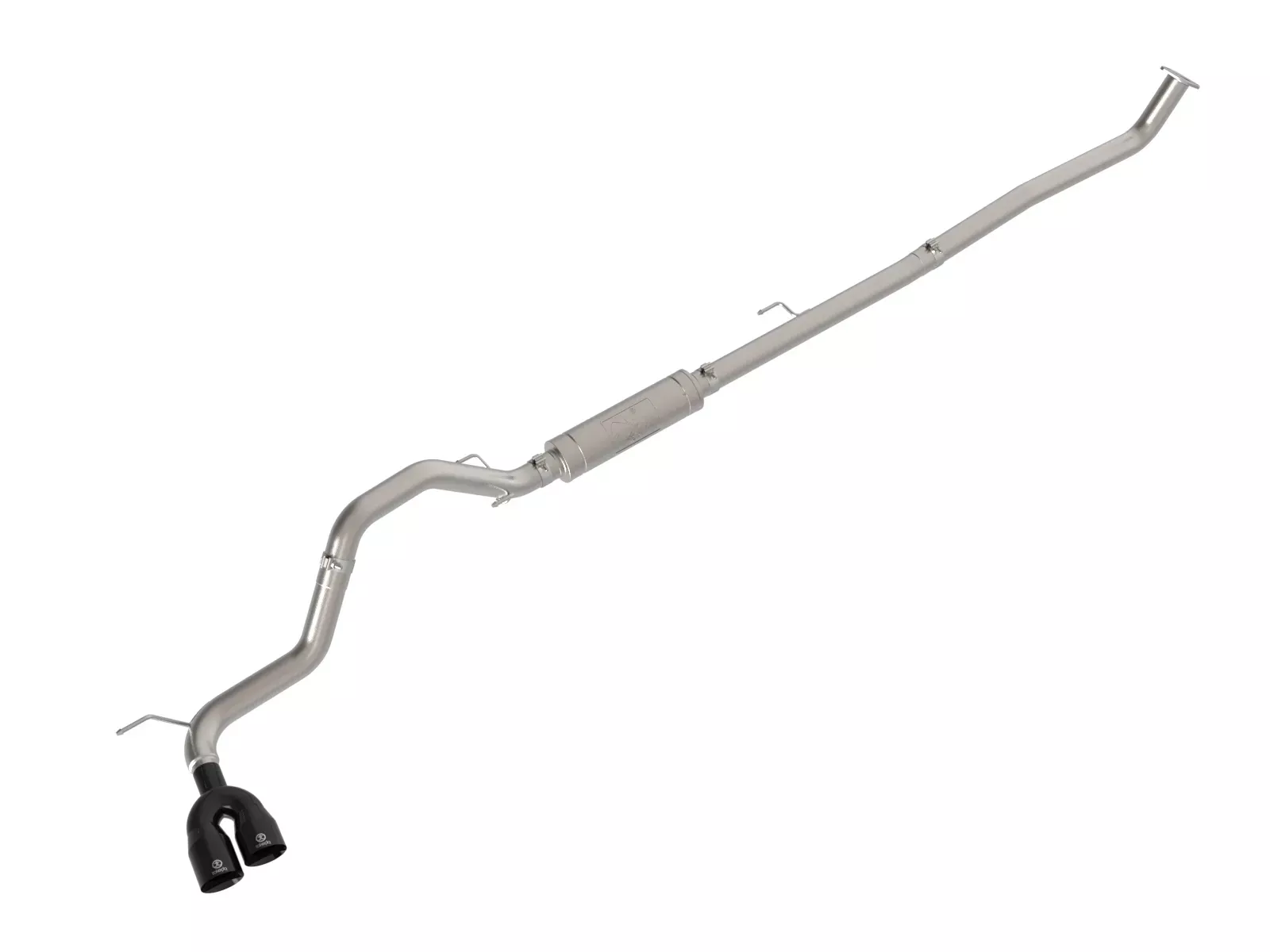 Vulcan Series 3 IN Stainless Steel Rear-Side Exit Exhaust System w/ Black Tip