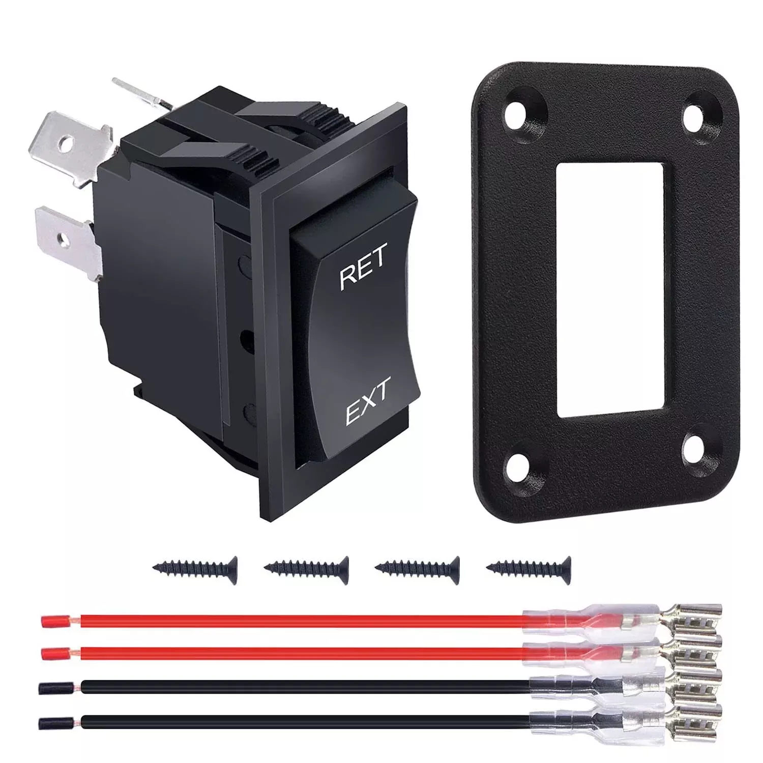 Weideer Power Stabilizer Switch Rv Jacks Leveling Momentary Reverse Polarity Rocker Switch 20A 12V Dc With Harness Screws For Ca