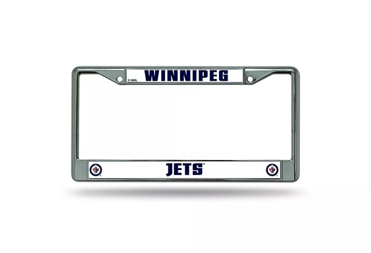 Winnipeg Jets License Plate Frame Chrome - Special Order
