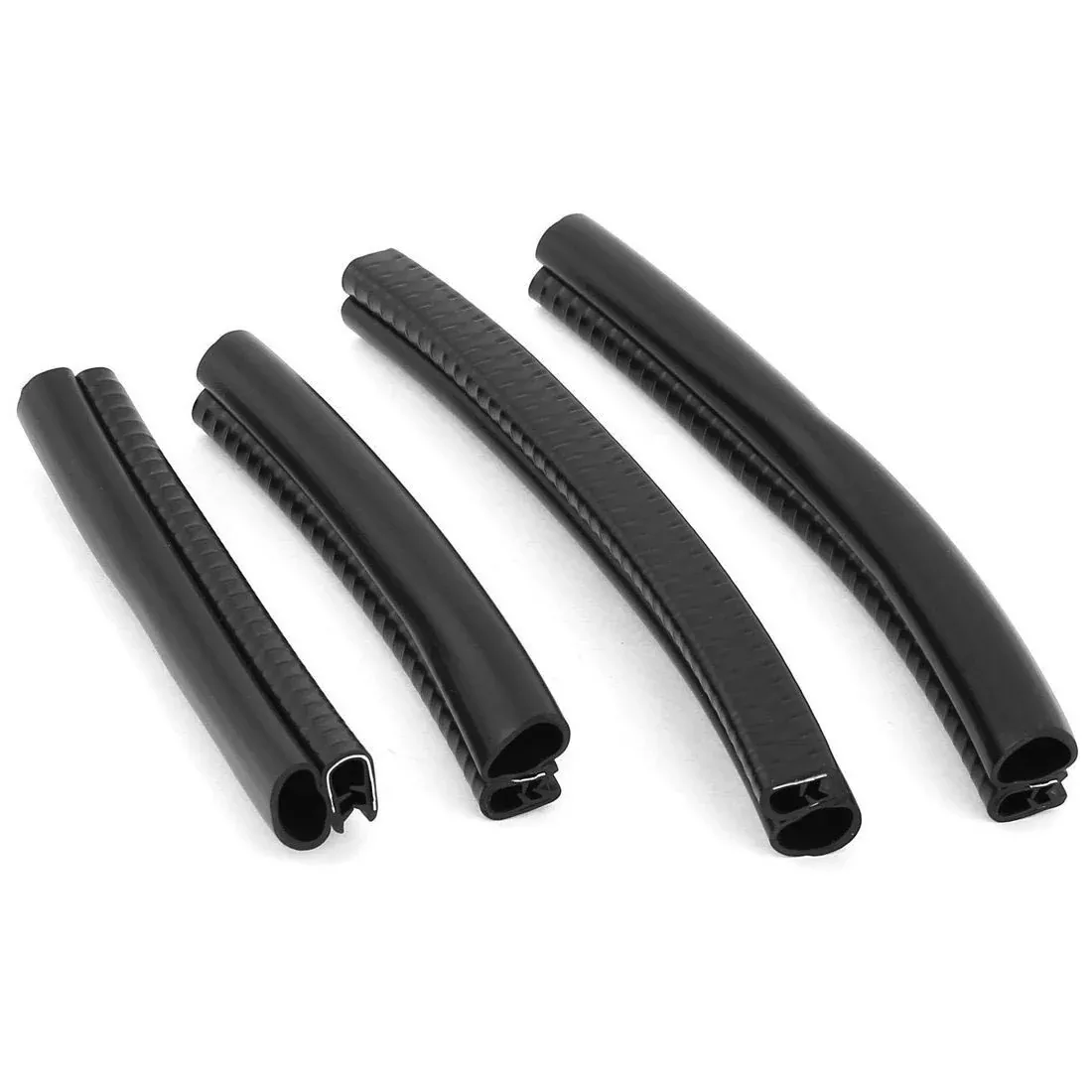 XMHF Car Rubber Sealing Strip – 4pcs Door Guard Buffer Protector – Black Rubber