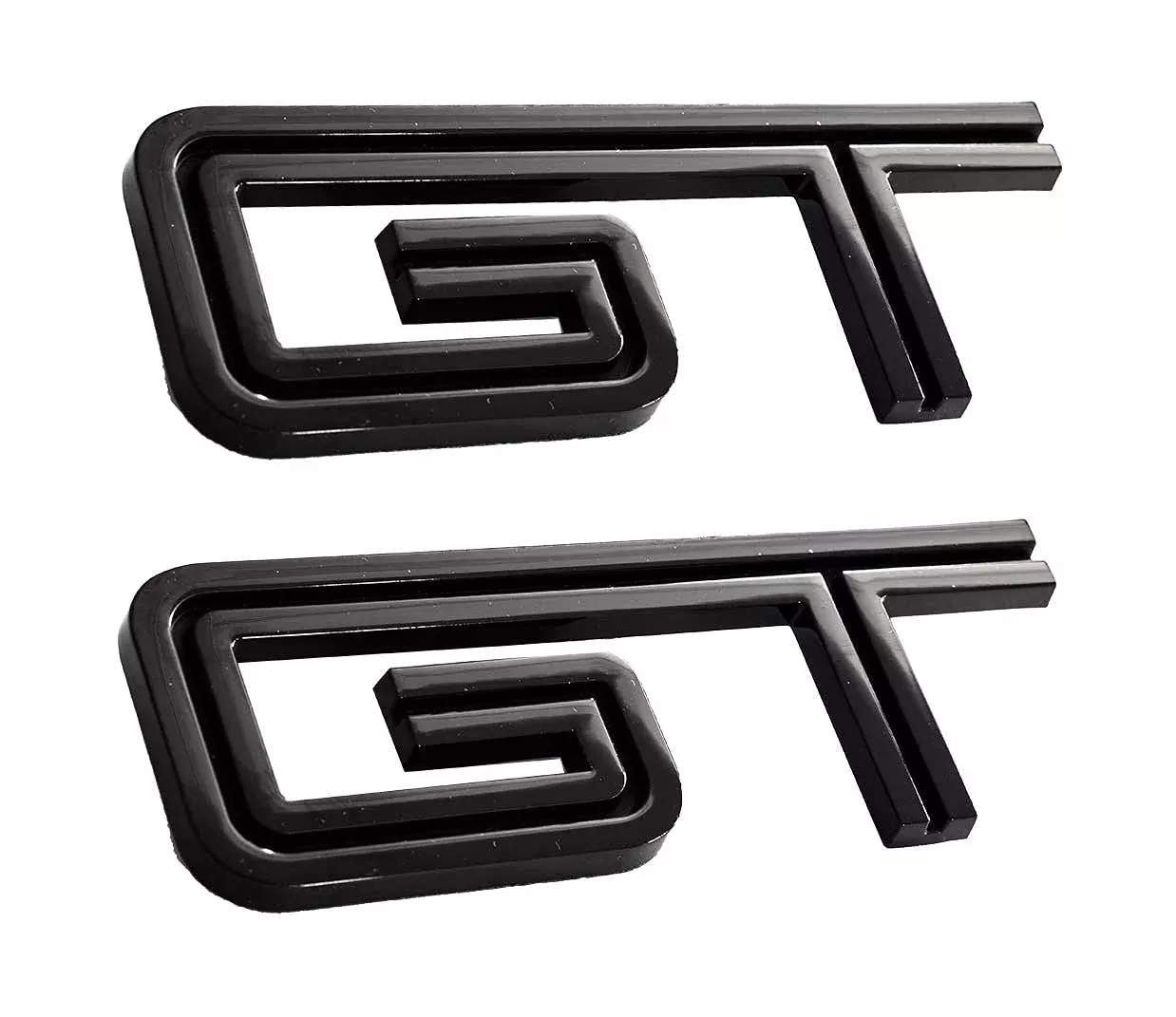 Yates Performance Mustang GT All Black Emblems Pair - 4.5" Long, Durable and Sleek Design for 2005-2010 Models