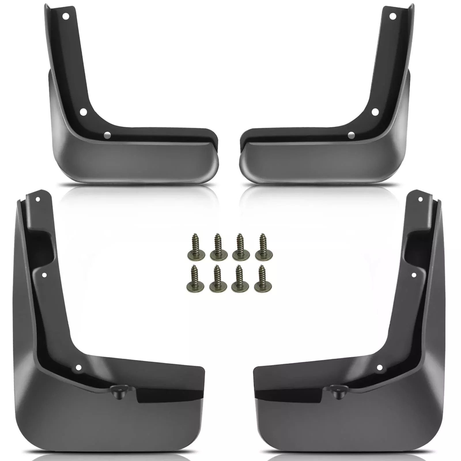 Yhtauto Set Of 4 Mud Flaps Splash Guards Accessories Replacement For Ford Fusion 2013-2018 Sedan, Front And Rear Lh Rh, Black