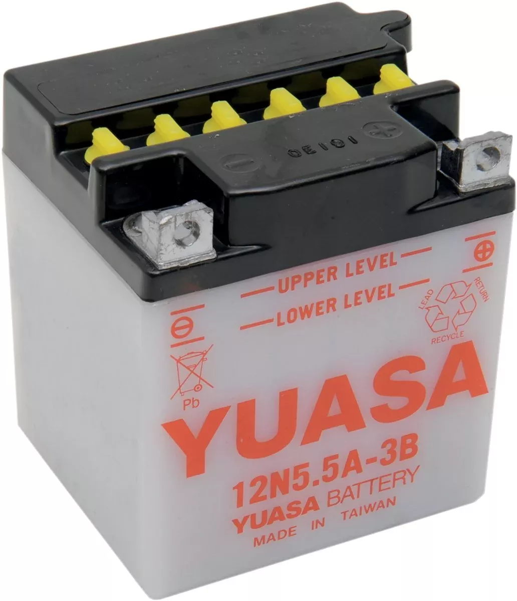 Yuasa YUAM26A4B 6N4A-4D Dry Conventional Battery - Reliable Power Source for Motorcycles